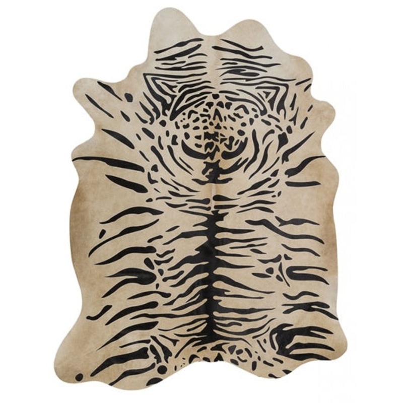 Tiger Java Stenciled Cowhide