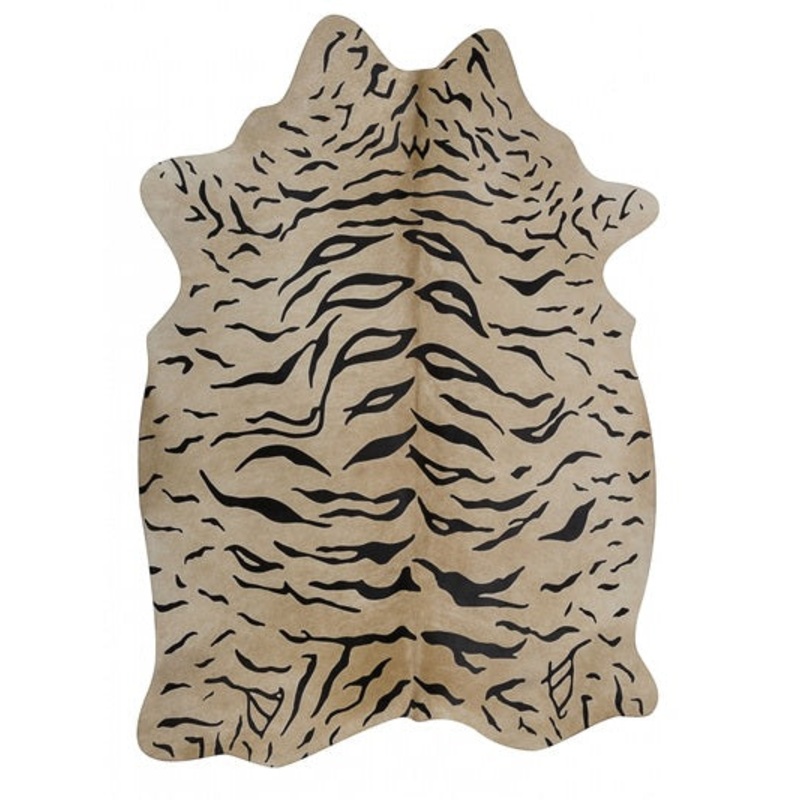 Tiger Stenciled Cowhide