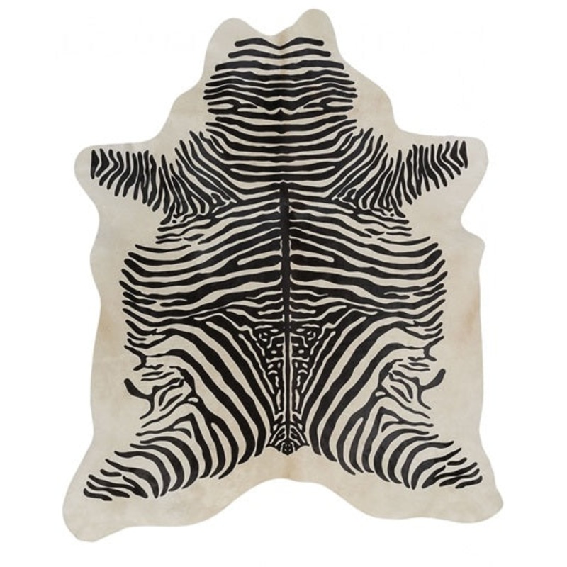 Zebra Spine Stenciled Cowhide