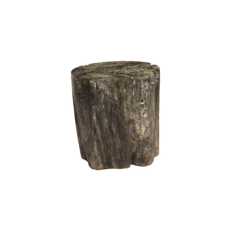 Black Wash Stool Round