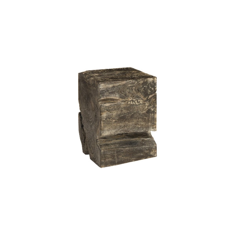 Black Wash Stool Square