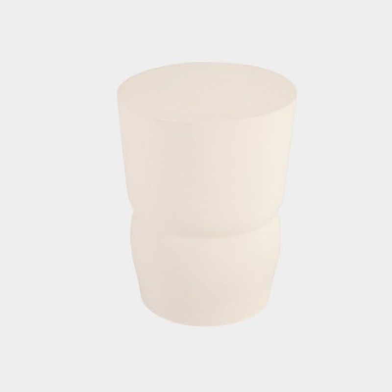 Carved Stool Gel Coat White