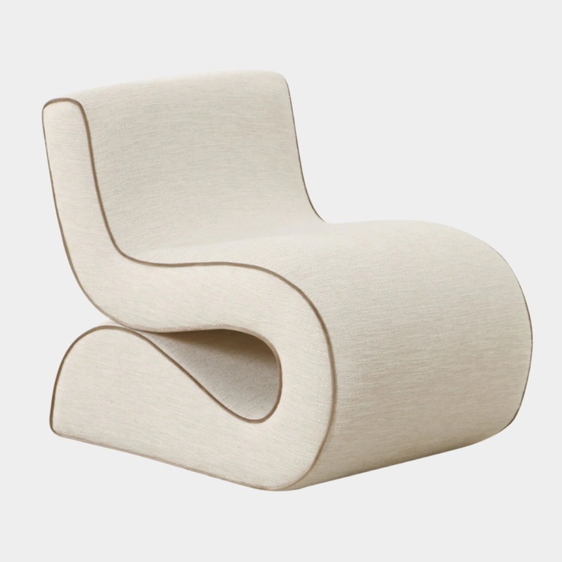 Senna Cream Basketweave Accent Chair
