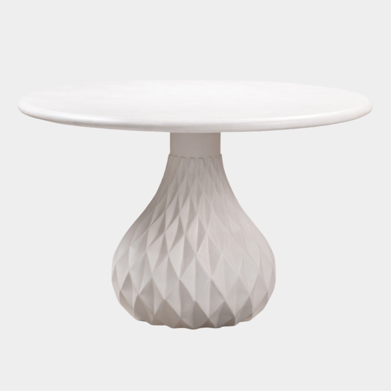 Tulum Ivory Concrete Indoor / Outdoor 47″ Round Dining Table