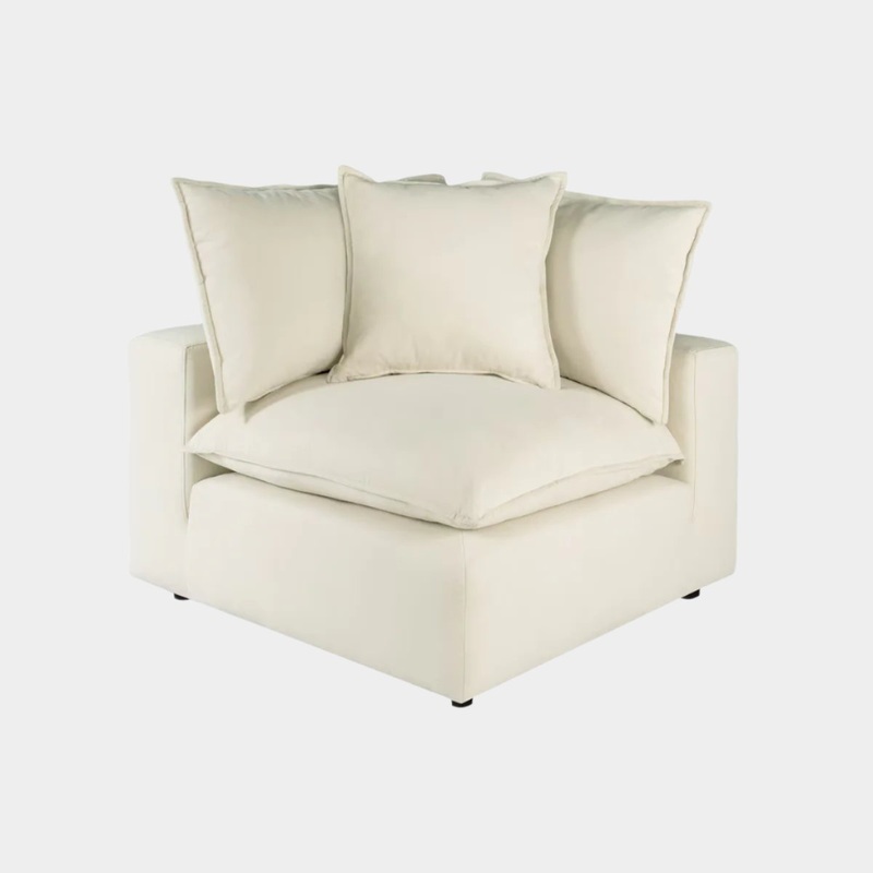 Cali Natural Performance Fabric Corner Chair