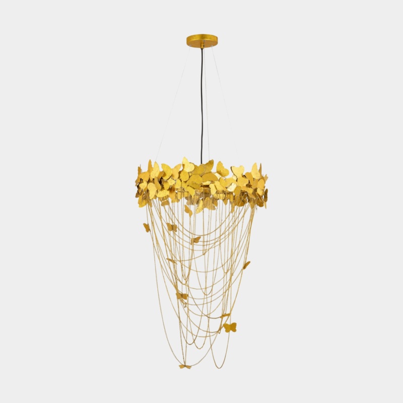 Butterfly Gold Chandelier