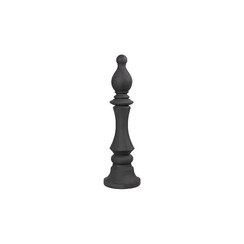 Bishop Chess Sculpture, Cast Stone Black