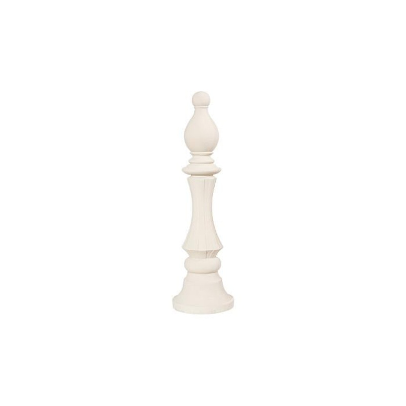 Bishop Chess Sculpture, Cast Stone White