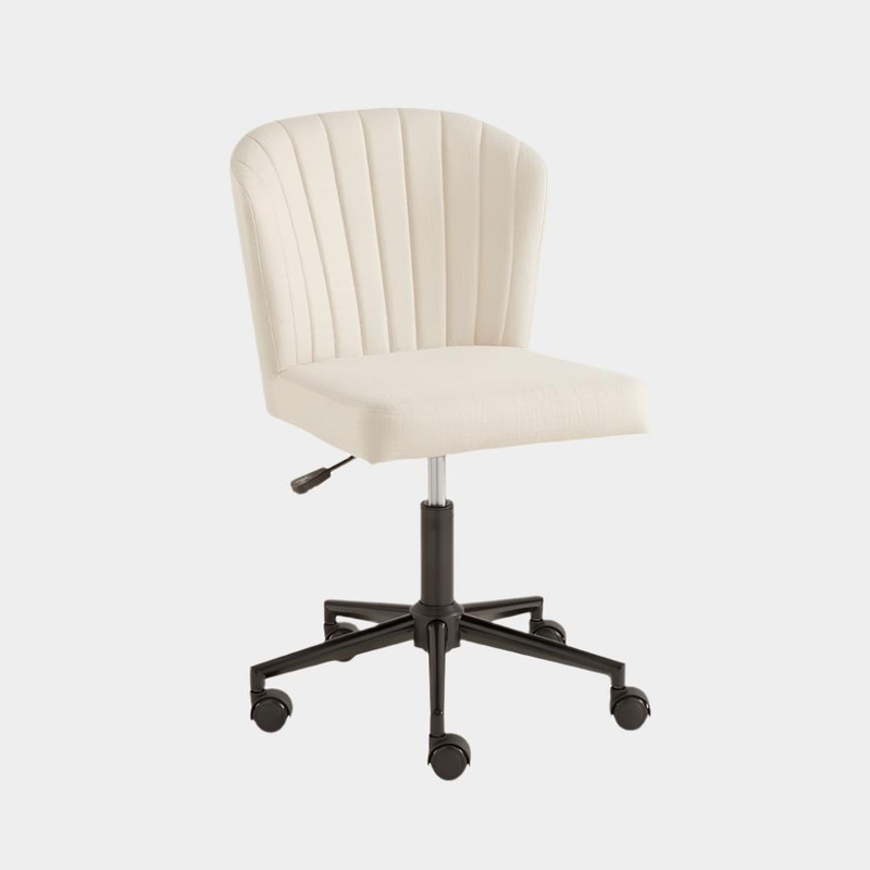 Shell Office Chair – Ivory Linen