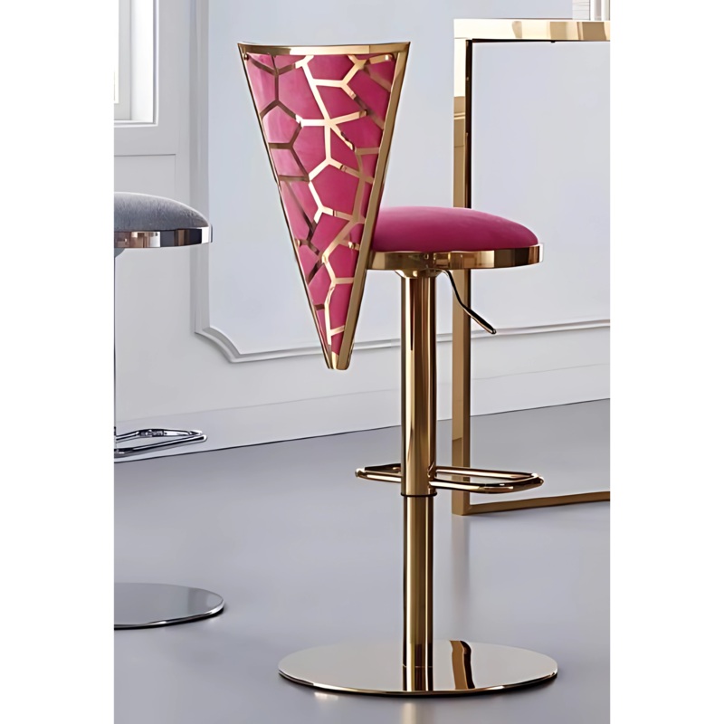 Turin Adjustable Bar Stool HOT PINK