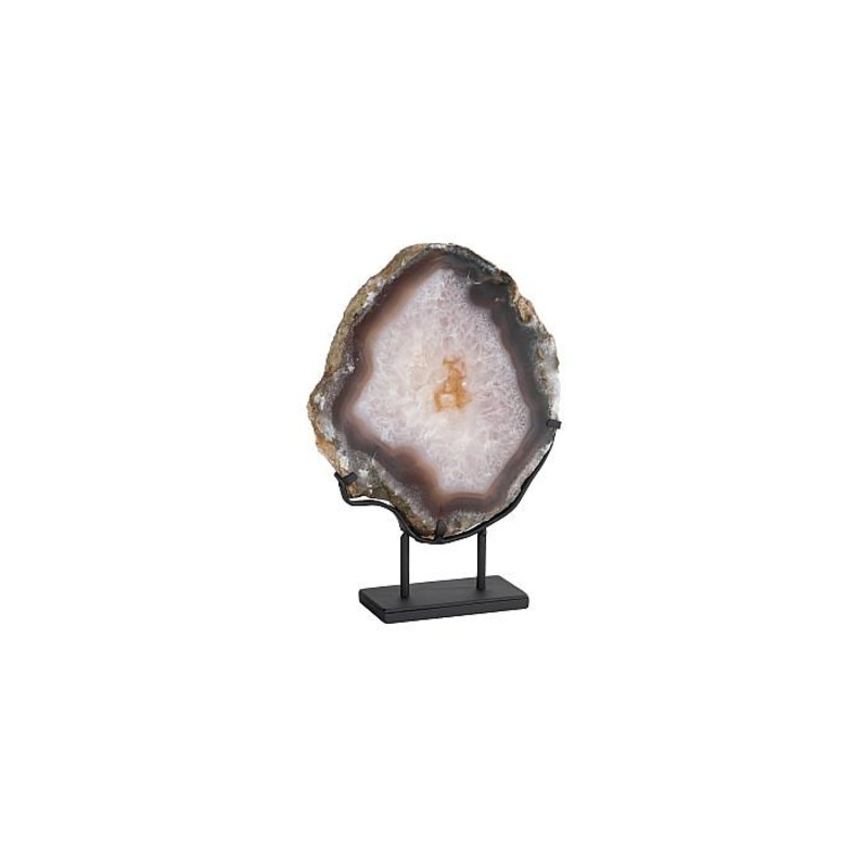 Agate Thick Plate on Metal Base