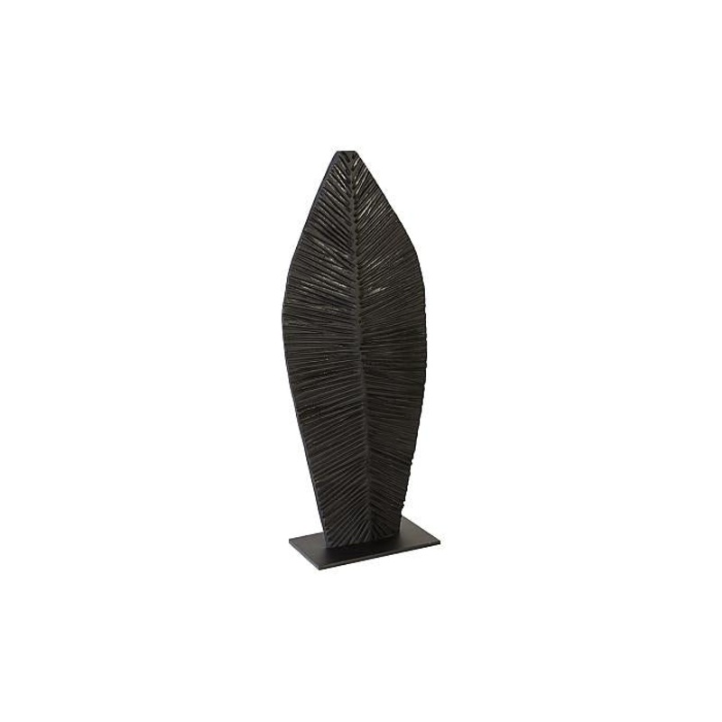 Carved Leaf on Stand, Burnt, SM