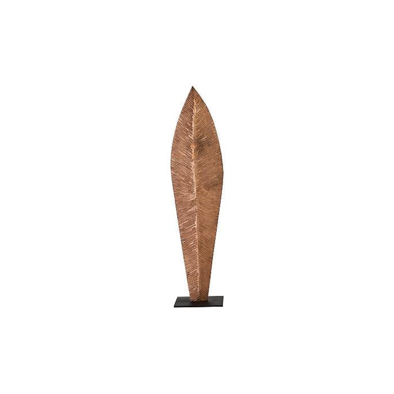 Carved Leaf on Stand, Copper Leaf, LG