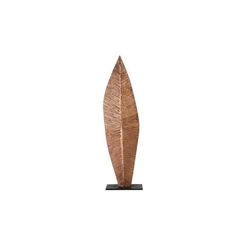 Carved Leaf on Stand, Copper Leaf, MD