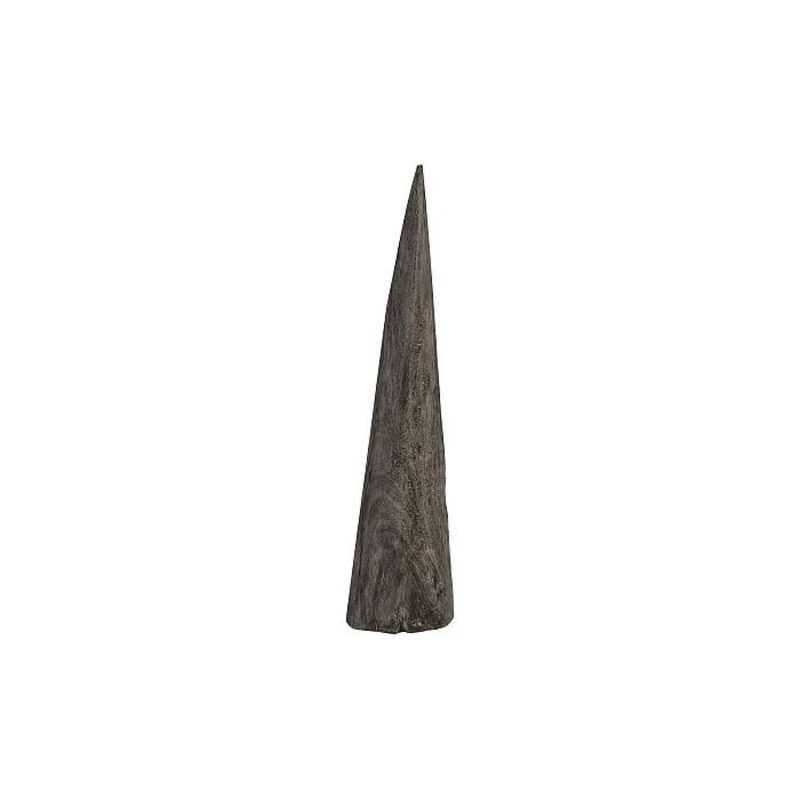Shark Tooth Sculpture, Large, Gray Stone Finish