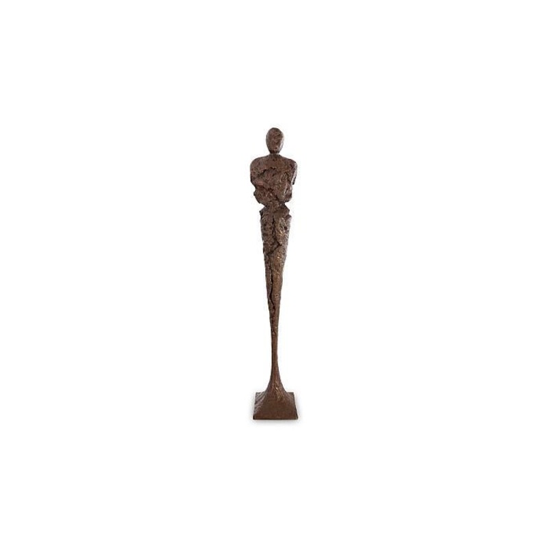 Tall Chiseled Male Sculpture, Resin, Bronze Finish