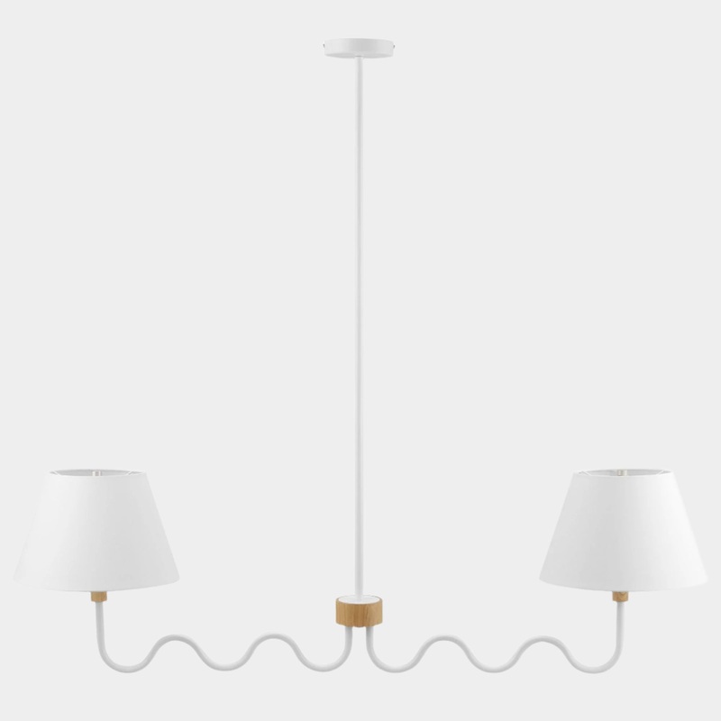 Sunlit Squiggle 2-Arm Pendant Light