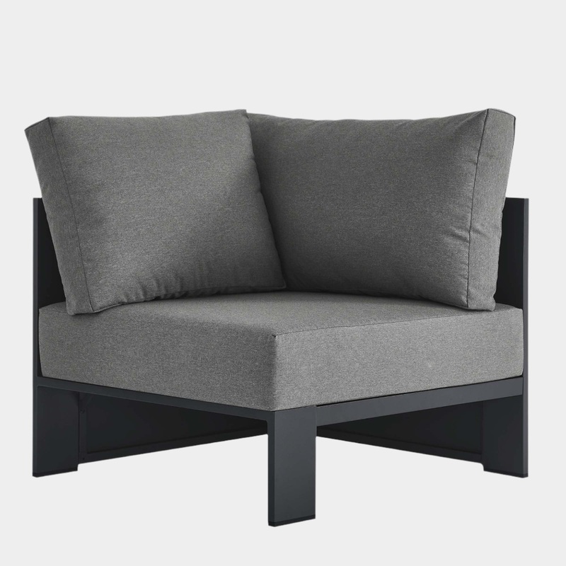 Tahoe Outdoor Patio Powder-Coated Aluminum Modular Corner Chair