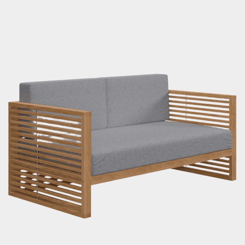 Carlsbad Teak Wood Outdoor Patio Loveseat