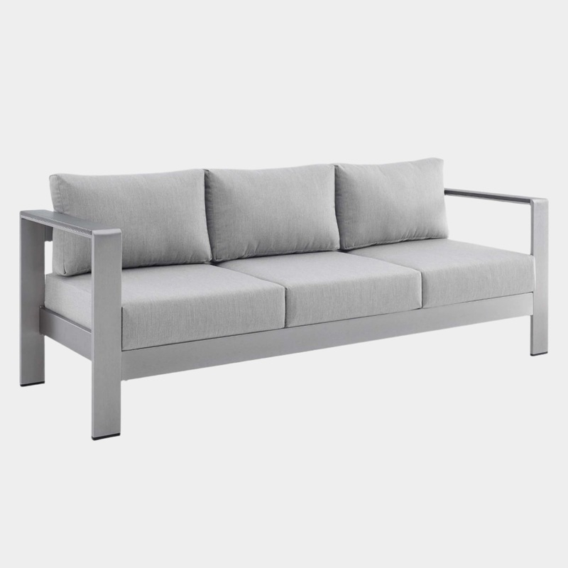 Shore Sunbrella Fabric Aluminum Outdoor Patio Sofa