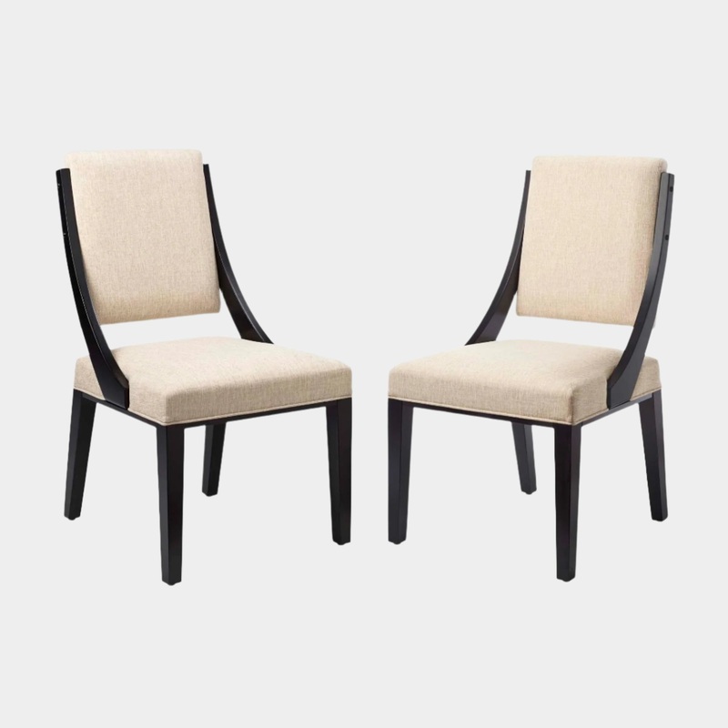 Cambridge Upholstered Fabric Dining Chairs – Set of 2