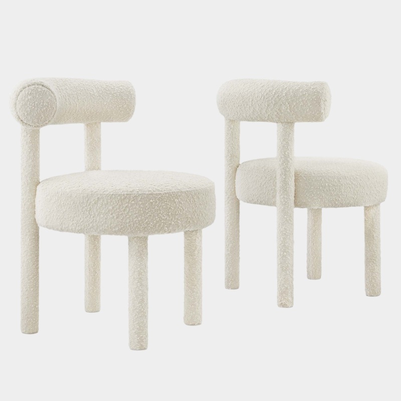 Toulouse Boucle Fabric Dining Chair – Set of 2