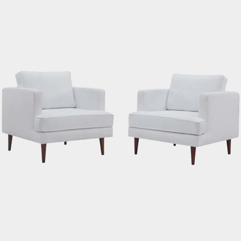 Agile Upholstered Fabric Armchair Set of 2