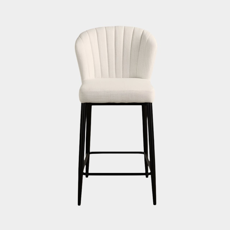 Shell Counter Chair: Beige Linen