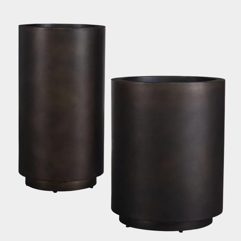 Volcan Outdoor Planters, S/2