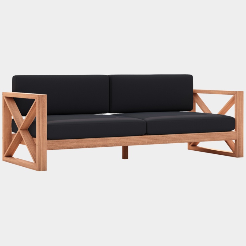 Anguilla Water Resistant Fabric Upholsetered Outdoor Patio Sofa