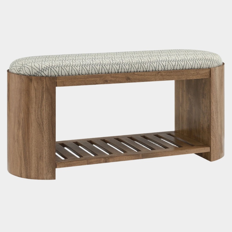 Ashby Geometric Upholstered Bench