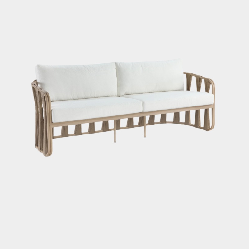 San Pietro Resilient Waterproof Fabric Upholstered Outdoor Patio Sofa