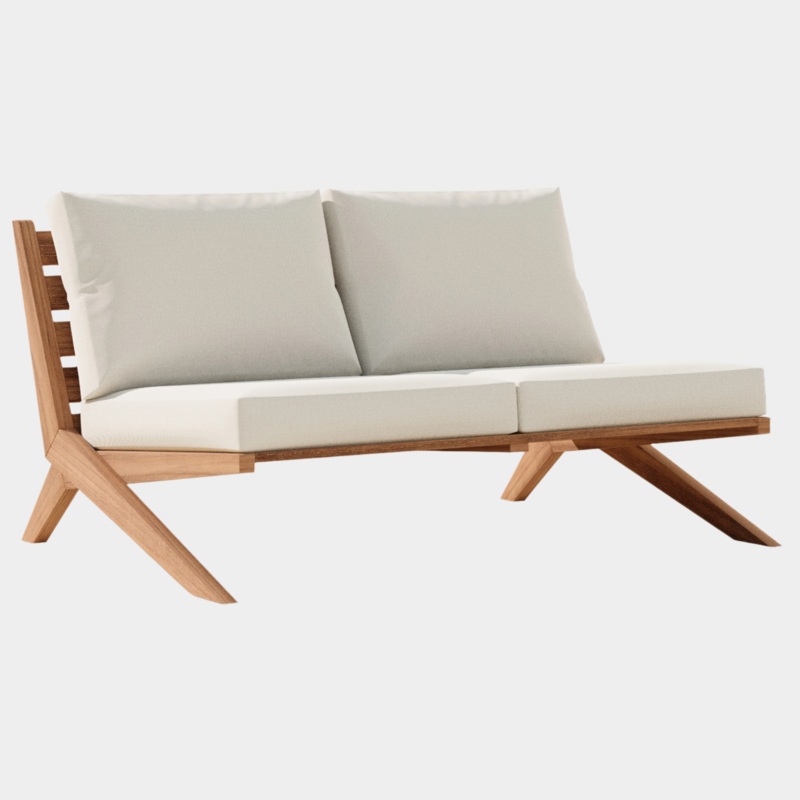 Tahiti Water Resistant Fabric Upholsetered Outdoor Patio Sofa