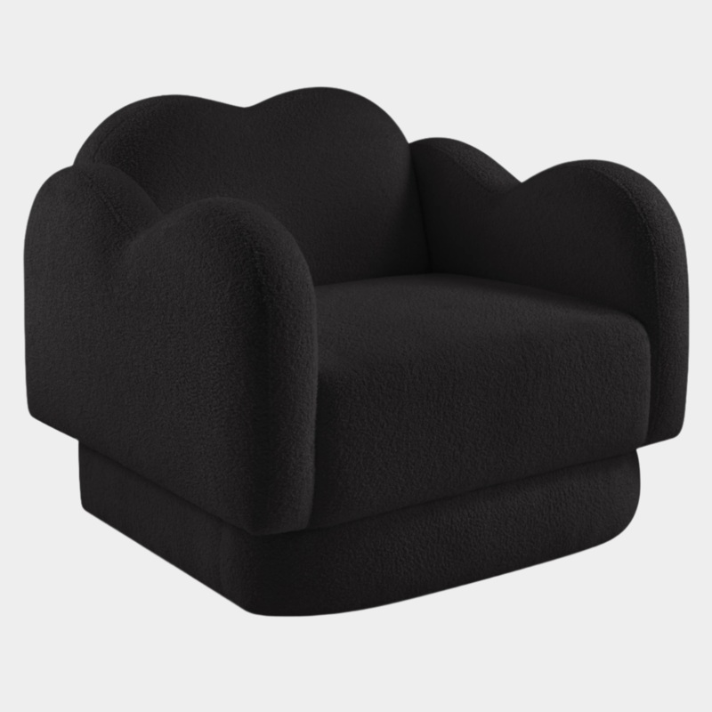 Bloom Teddy Fabric Upholstered Accent Chair