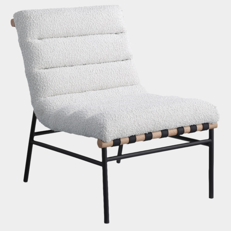 Burke Boucle Fabric Upholstered Accent Chair