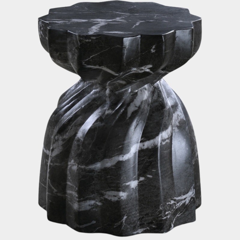 Caserta Marble Finish Indoor / Outdoor Concrete End Table