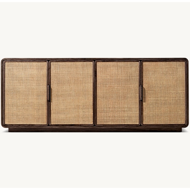 Santiago Cane 4-Door Sideboard