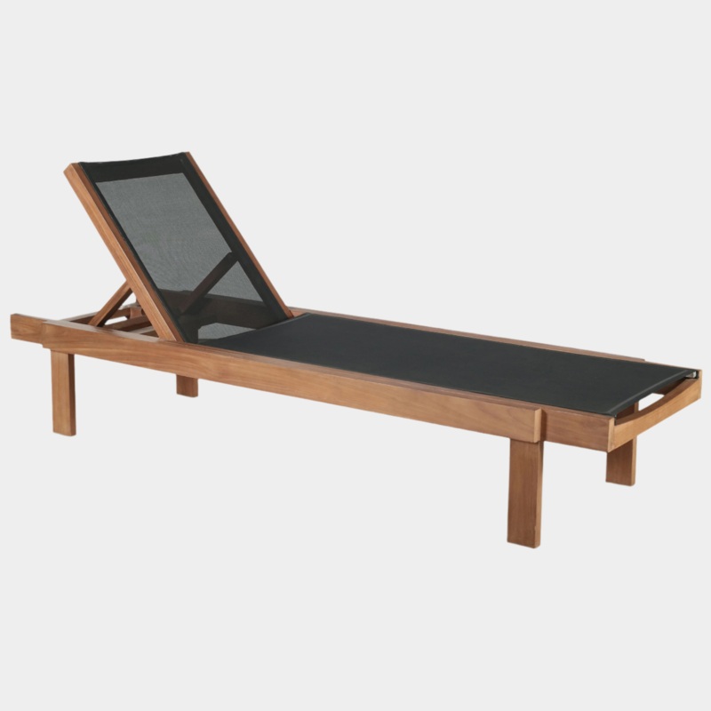 Tulum Water Resistant Mesh Fabric Outdoor Patio Chaise Lounge Chair