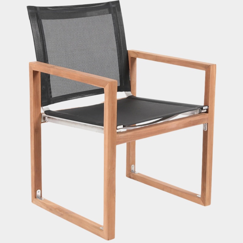 Tulum Water Resistant Mesh Fabric Outdoor Patio Dining Arm Chair