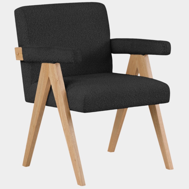 Woodloch Boucle Fabric Upholstered Accent Chair