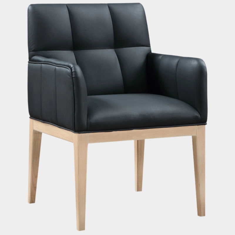 Adrian Vegan Leather Upholstered Dining Arm Chair