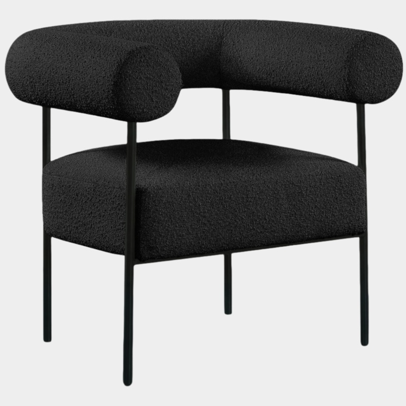 Blake Boucle Fabric Upholstered Accent Chair