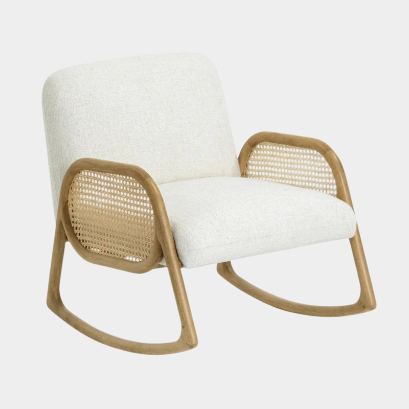Bonney Cream Performance Fabric Rocking Chair