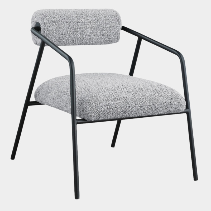 Carly Boucle Fabric Upholstered Accent Chair