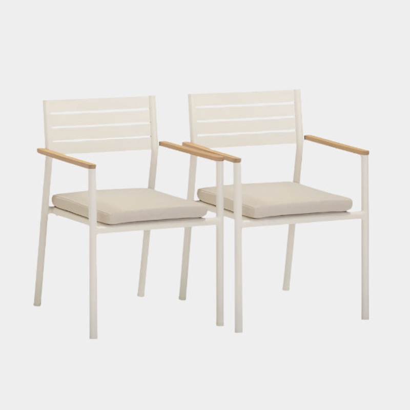 Sardinia Cream Outdoor Dining Chair – Set of 2