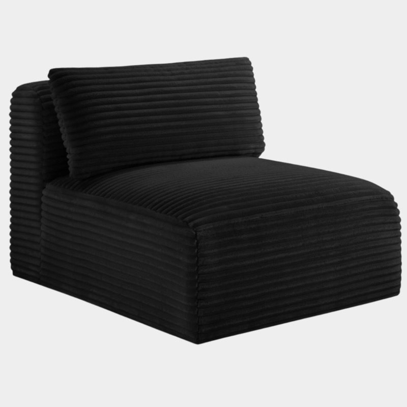 Shaggy Corduroy Performance Fabric Upholstered Accent Chair