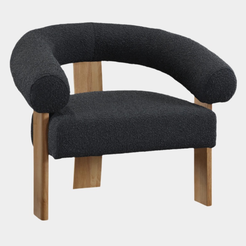 Winston Boucle Fabric Upholstered Accent Chair