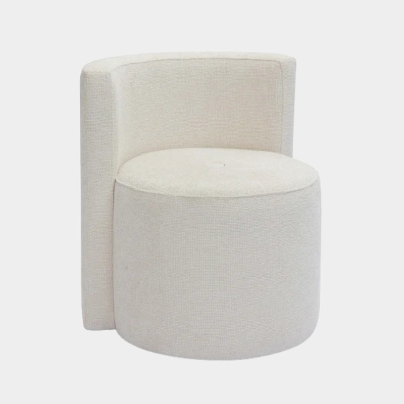 Alyssa Cream Chenille Rolling Desk Chair