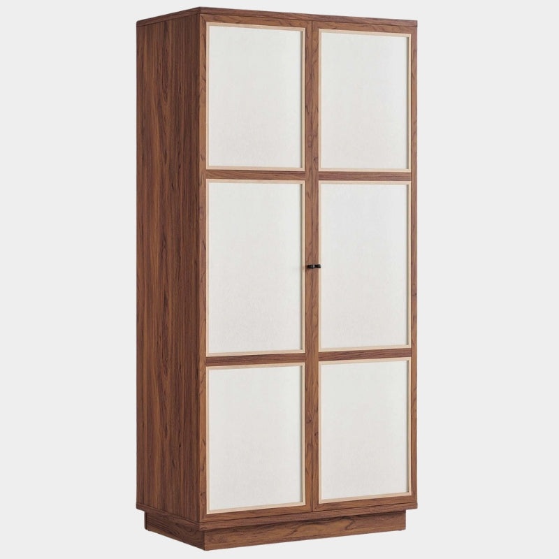 Capri 70″ Tall Wood Grain Storage Cabinet in Walnut