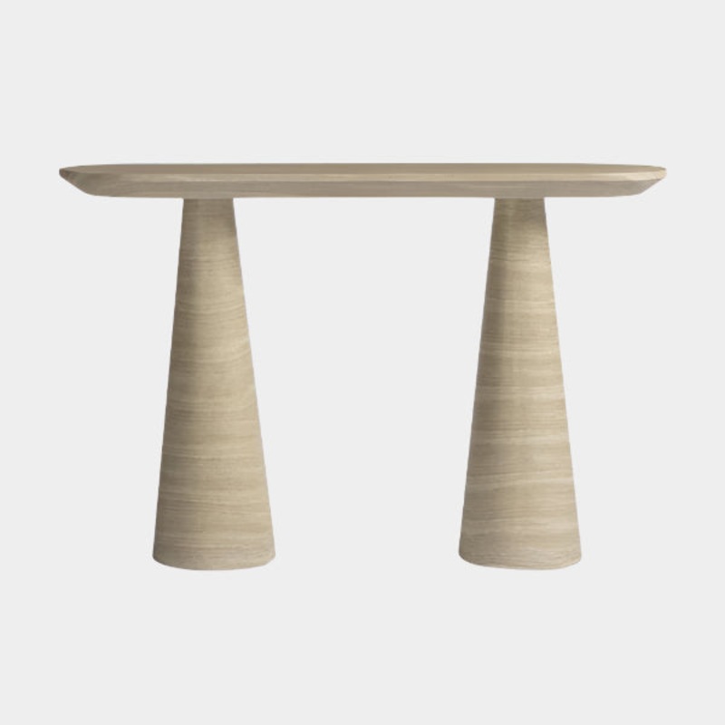 Sandra Faux Travertine Indoor/Outdoor Console Table